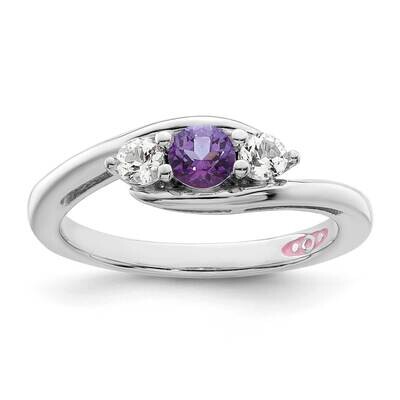 Survivor Collection Clear &amp; Purple Swarovski Topaz Sue Ring Sterling Silver SV210SSPU-6, MPN: SV210…