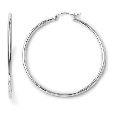 Leslie&#39;s Polished 2mm Hoop Earrings - 14k White Gold HB-LE207, MPN: LE207, 883957021669