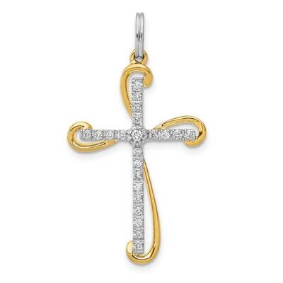 1/6Ct. Diamond Cross Pendant 14k Two-Tone Gold PM5106-016-WYA, MPN: PM5106-016-WYA, 883957486338