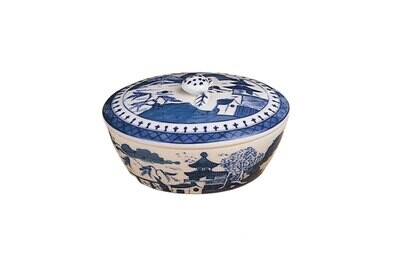 Mottahedeh Blue Canton Oval Box HC128, MPN: HC128,