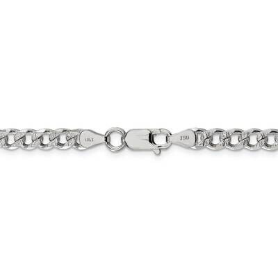 26 Inch 5.5mm Pav Curb Chain Sterling Silver QCF150-26, MPN: QCF150-26, 883957750552