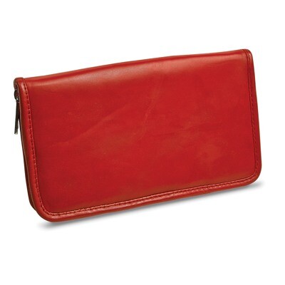 Red Leather Zip Around Jewelry Wallet GM17754, MPN: GM17754, 191101877889