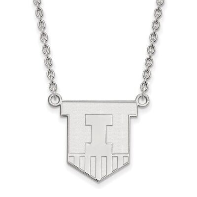 University of Illinois Large Pendant with Necklace Sterling Silver SS055UIL-18, MPN: SS055UIL-18, 8…