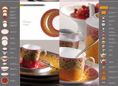 Deshoulieres Dhara Red Rectangular Cake Platter PCK-RI7438, MPN: PCK-RI7438, 3104361259651
