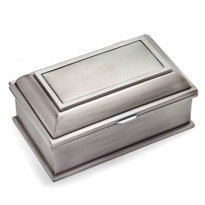 Finish Rectangle Jewelry Box Pewter-tone GP3689, MPN: GP3689,