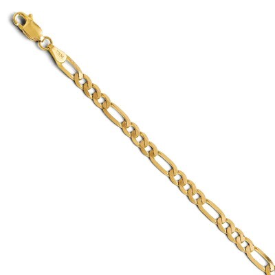 Leslie&#39;s 4.0mm Flat Figaro Chain 24 Inch - 14k Gold HB-644-24, MPN: 644-24, 886774542232