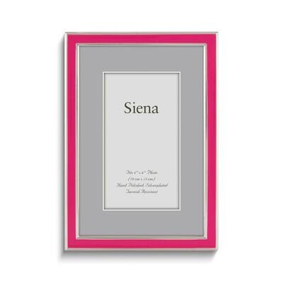 Silver-tone Pink Enameled Narrow 5 x 7 Inch Photo Picture Frame GM25986, MPN: GM25986,