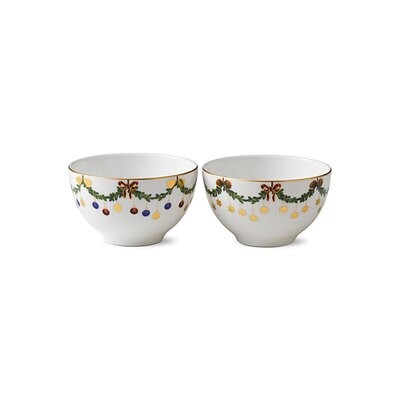 Royal Copenhagen Star Fluted Christmas Chocolate Bowl Set Of 2 10Oz 1017437, MPN: 1017437, 57051407…