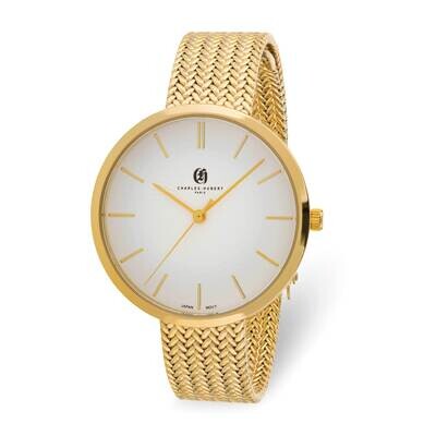 Charles Hubert Ladies Gold Plated White Dial Watch Stainless Steel XWA6377, MPN: XWA6377, 848870009…