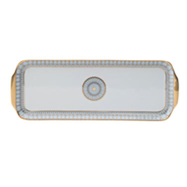 Deshoulieres Arcades Grey &amp; Matte Gold Rectangular Cake Platter 030461, MPN: 30461, 3104363011936