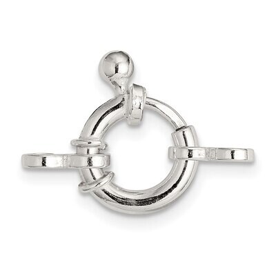 10mm Fancy Spring Ring Clasp Sterling Silver Polished SS4992, MPN: SS4992,