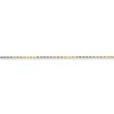 1.5mm Diamond-cut Rope Chain 7 Inch 14k Tri-Color Gold 012TC-7, MPN: 012TC-7, 886774083636