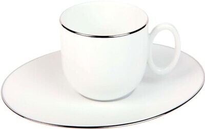 Deshoulieres Epure Platinum Filet Coffee Cup And Saucer PTC -ER3176, MPN: PTC -ER3176, 3104361349291