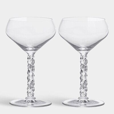 Orrefors Carat Coupe 2 Piece 6590108, MPN: 6590108, 7321646073696