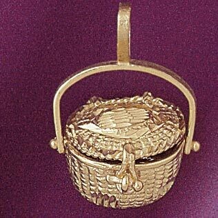 Dazzlers Jewelry Basket Pendant Necklace Charm Bracelet in Yellow, White or Rose Gold 6972, MPN: DZ…
