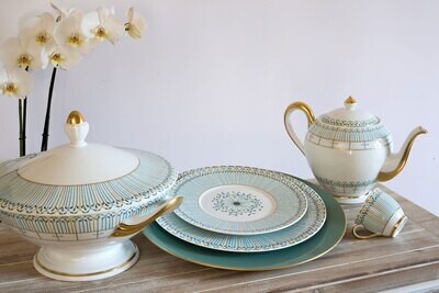 Robert Haviland Jardin De Louise Lexington Dinner Plate Turquoise HP1522334, MPN: HP1522334,