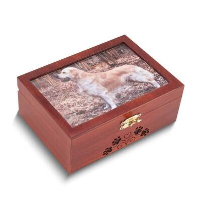 Pet Carved 4x6 Photo Wooden Keepsake Box GM25133, MPN: GM25133,