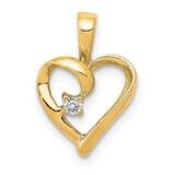 Aa .02Ct. Diamond Heart Pendant 14k Gold AA Diamond PM4820-002-YA, MPN: PM4820-002-YA, 883957113838