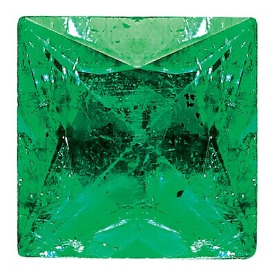 Emerald 3mm Square Princess Cut AA Quality Gemstone EM-0300-SQP-AA, MPN: EM-0300-SQP-AA,