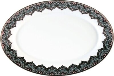 Deshoulieres Dhara Peacock Oval Platter POV-RI3189, MPN: POV-RI3189, 3104361365956