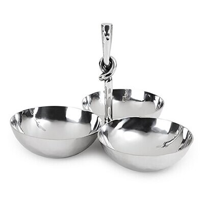 Mary Jurek Helyx Snack Set 3-Bowl with Knot 8&quot; HLX003, MPN: HLX003, 817658012169