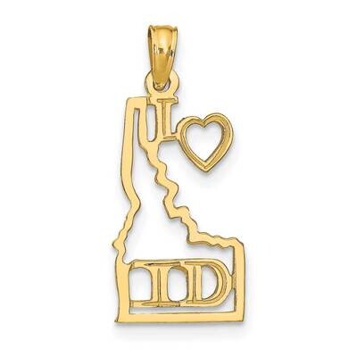 Idaho State Pendant 14k Gold Solid D1160, MPN: D1160,