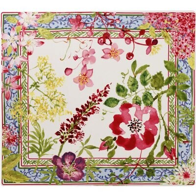 Gien Millefleurs Square Plate 1643CCCA01, MPN: 1643CCCA01, 840769046419