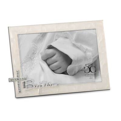 Silver-tone Ivory Enamel Baptism 4 x 6 Inch Photo Picture Frame GM23562, MPN: GM23562, 89945584998