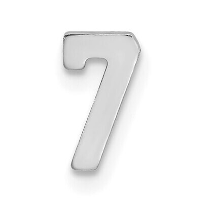 Die Struck Number 7 14k White Gold WG2216, MPN: WG2216,