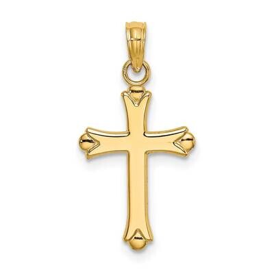 Polished Cross Charm 14k Gold 2-D K8396, MPN: K8396, 637218016907