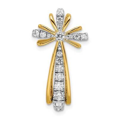 Diamond Cross 14k Two-Tone Gold Polished PM8377-050-YWA, MPN: PM8377-050-YWA,