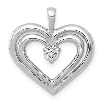 Aa Diamond Double Heart Pendant 14k White Gold PM4842-013-WA, MPN: PM4842-013-WA, 883957816197