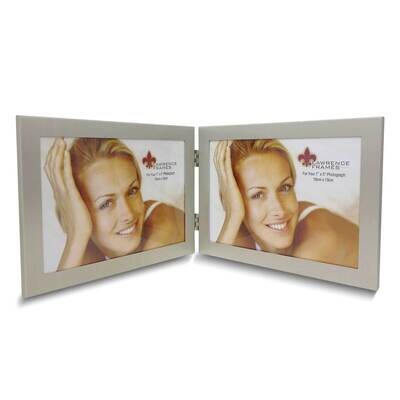 Silver-tone Aluminum 7x5 Double Photo Frame GM25486, MPN: GM25486, 751148065184