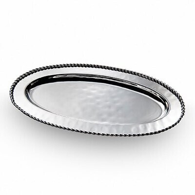 Mary Jurek Paloma Oval Tray with Braided Wire 18.5&quot; x 9.75&quot; HPA037, MPN: HPA037, 817658014545