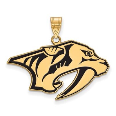Nashville Predators Large Enamel Pendant Gold-plated Silver GP009PRE, MPN: GP009PRE, 886774741871