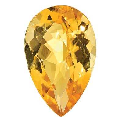 Citrine 12X8mm Pear Checkerboard AA Quality Gemstone CI-1208-PSX-AA, MPN: CI-1208-PSX-AA,