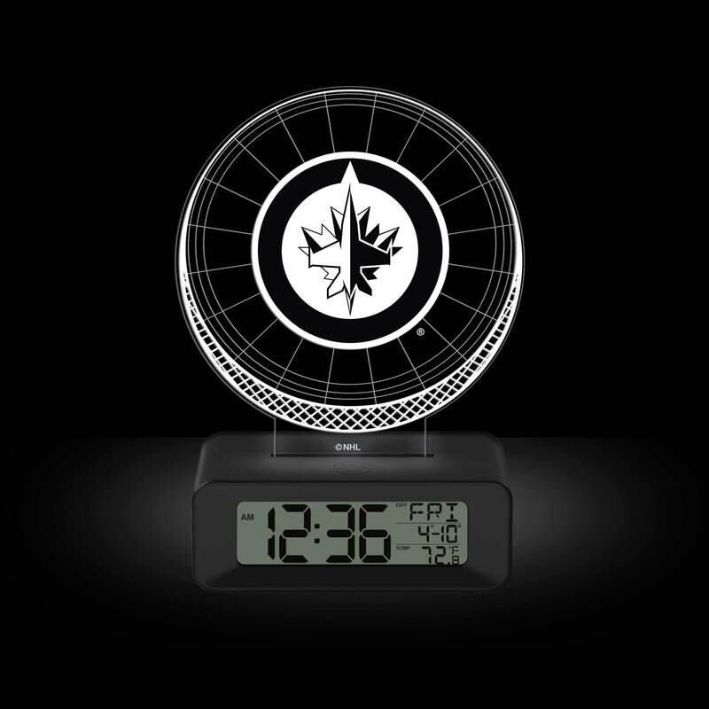 Game Time Winnipeg Jets LED 3D Illusion Alarm Clock GM25318-WIN