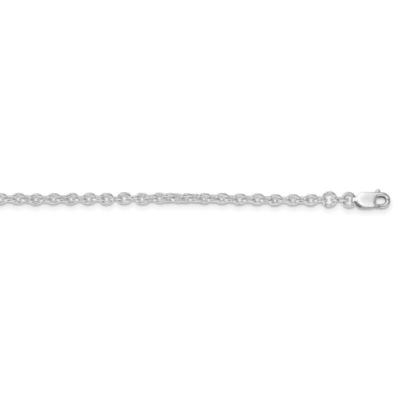 2.75mm Cable Chain 20 Inch Sterling Silver Rhodium-Plated QCL080R-20, MPN: QCL080R-20,