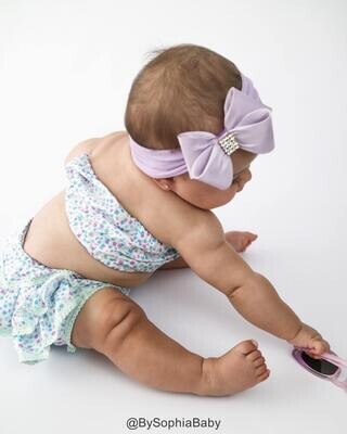 Baby Headband Headwrap Lilac Lavender Baby Headband Baby Bow Headband Newborn Headband Big Bow Nylo…