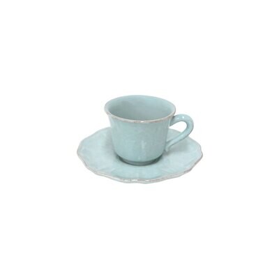 Casafina Impressions Robin&#39;S Egg Blue Coffee Cup &amp; Saucer Set of 6 IM505-BLU, MPN: IM505-BLU, 84028…