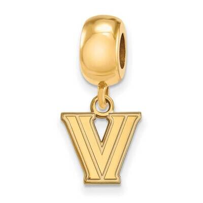 Villanova University Bead Charm x-Small Dangle Gold-plated on Sterling Silver GP050VIL, MPN: GP050V…