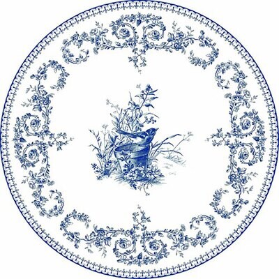 Gien Les Depareillees Blue Dessert Plate Oiseau 1849ADE326, MPN: 1849ADE326, 3660838011455