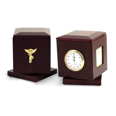 Chiropractor Rosewood Rotating Pen Box with Two 2x2 Picture Frames and Clock GM21499, MPN: GM21499,…