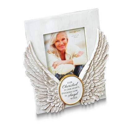 Angel Wings Antiqued White 4 x 6 Inch Photo Picture Frame GM24236, MPN: GM24236, 95177562161