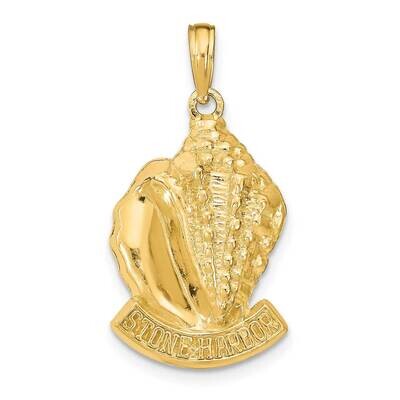 Stone Harbor Nj Conch Shell Pendant 14k Gold K8229, MPN: K8229, 63721809109