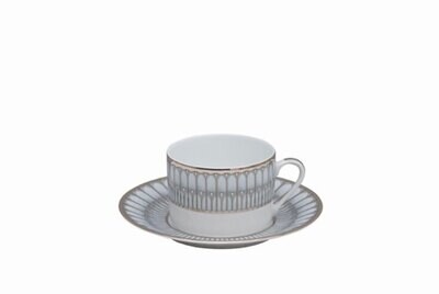 Deshoulieres Arcades Grey &amp; Shiny Platinum Tea Saucer 030204, MPN: 30204, 3104363003535