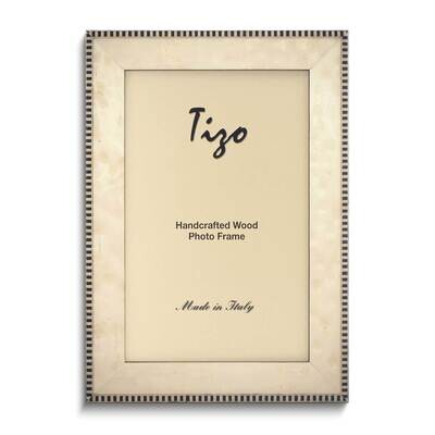 White with Black &amp; White Border 4x6 Wood Photo Frame GM25999, MPN: GM25999,