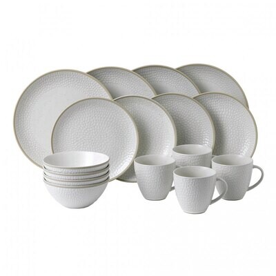 Royal Doulton Maze Grill White 16-Piece Set Hammer, MPN: 40034497, 701587401883