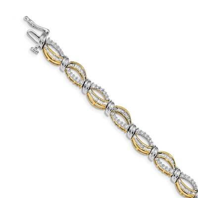 Diamond Bracelet 14k Two Tone Gold BM4640-200-YWA, MPN: BM4640-200-YWA, 883957254838