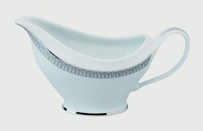 Deshoulieres Arcades Grey &amp; Shiny Platinum Sauce Boat 032091, MPN: 32091, 3104363026787
